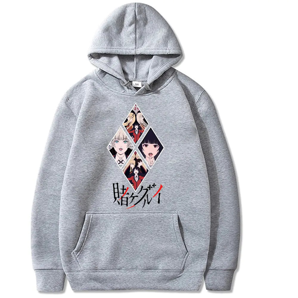 Kakegurui Printed Loose Fit Hoodie Sweatshirt