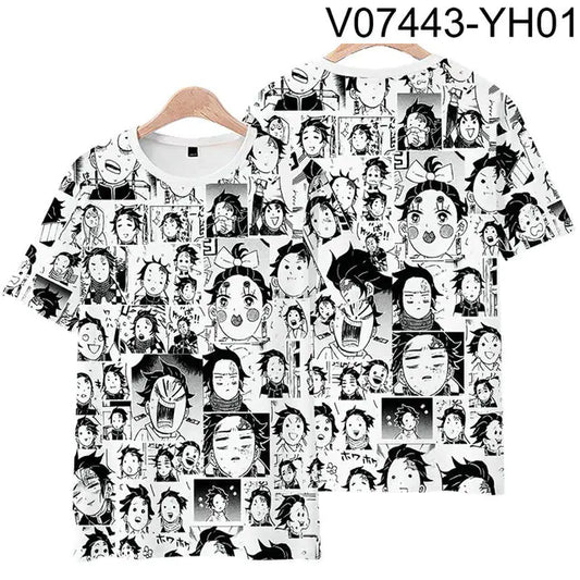 Zenitsu Anime Face Print T-Shirt - Summer Streetwear