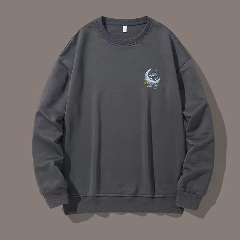 Men's Long Sleeve Hoodie with Japan Streetwear Print
