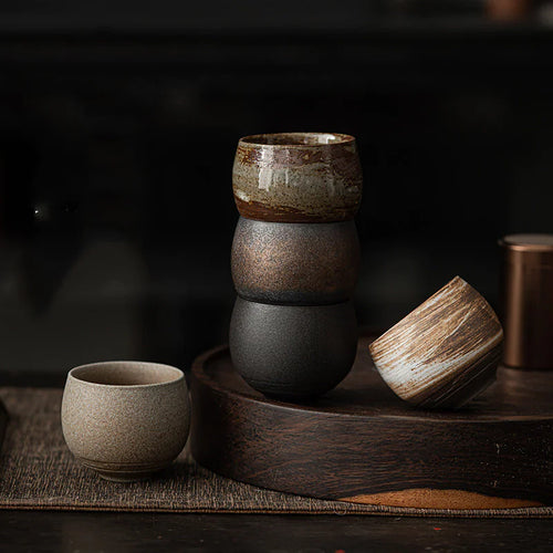 Japanese Coarse Pottery Tea Cup