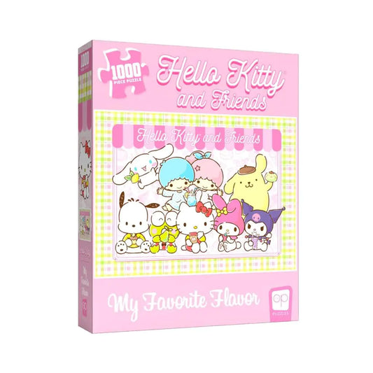 Hello Kitty® and Friends My Favorite Flavor 1000 Piece Jigsaw Puzzle | Collectible Puzzle Artwork Featuring Hello Kitty Cinnamoroll Keroppi | Officially-Licensed Hello Kitty Puzzle & Merchandise