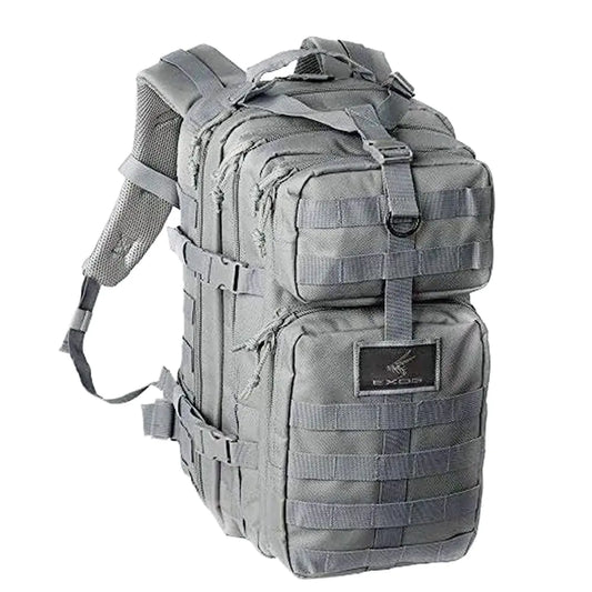 Exos Bravo Backpack - Large Military Hiking Backpack 34L - Molle Hunting Backpack for Men - Waterproof Heavy-Duty Backpack - Tactical Rucksack Backpack - Hydration Pack Compatible (Gray)