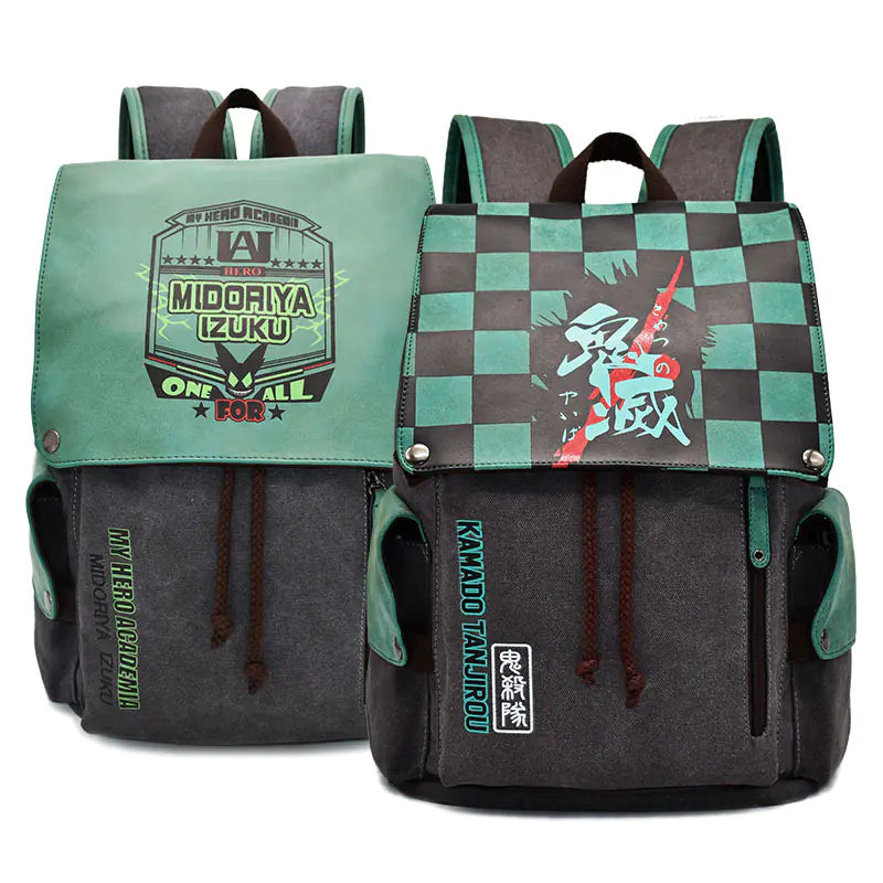 Demon Slayer Tanjiro Hero Academy Canvas Backpack