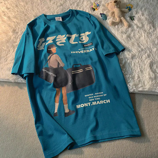 Vintage Anime Girl T-Shirt - Japanese Street Style