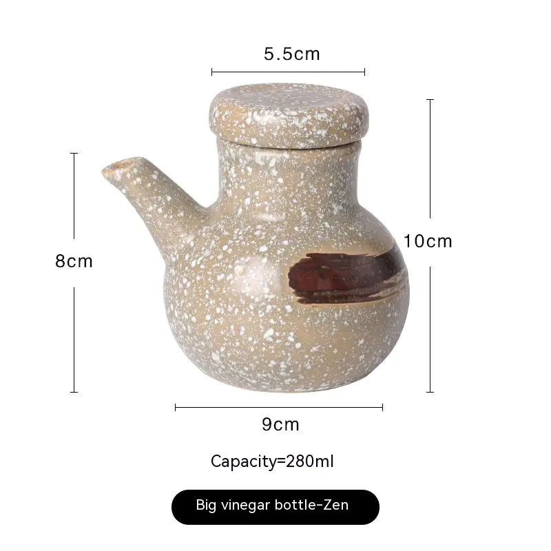 Creative Japanese Ceramic Seasoning and Vinegar Pot