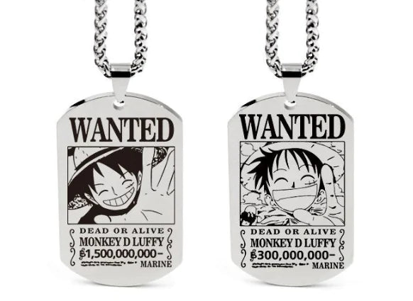 One Piece Inspired Necklace Pendant with Keychain