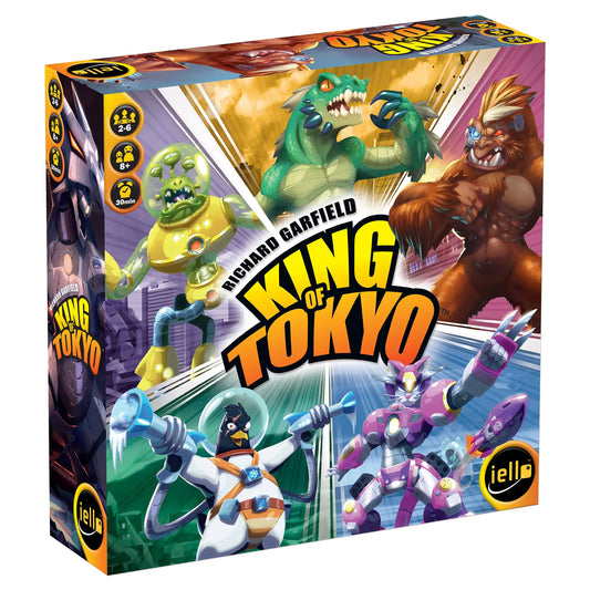 IELLO: King of Tokyo New Edition Strategy Board Game Space Penguin Included in the Box For 2 to 6 Players 30 Minute Play Time For Ages 8 and Up