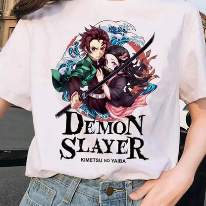 Demon Slayer Printed Short Sleeve T-Shirt for Women