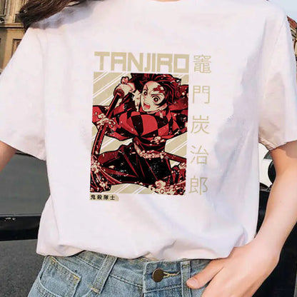 Demon Slayer Printed Short Sleeve T-Shirt for Women