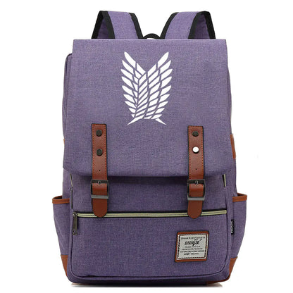 Attack on Titan Anime Backpack for Students, Unisex