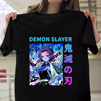 Demon Slayer Cartoon Loose Short Sleeve Women's Top