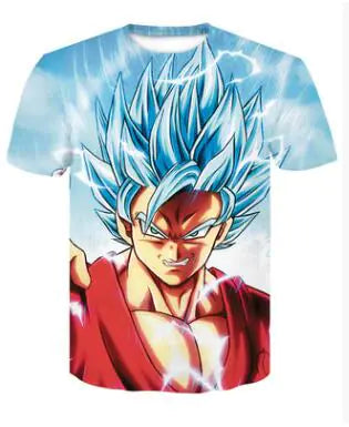 Men's 3D Dragon Ball Super Saiyan Graphic Short Sleeve