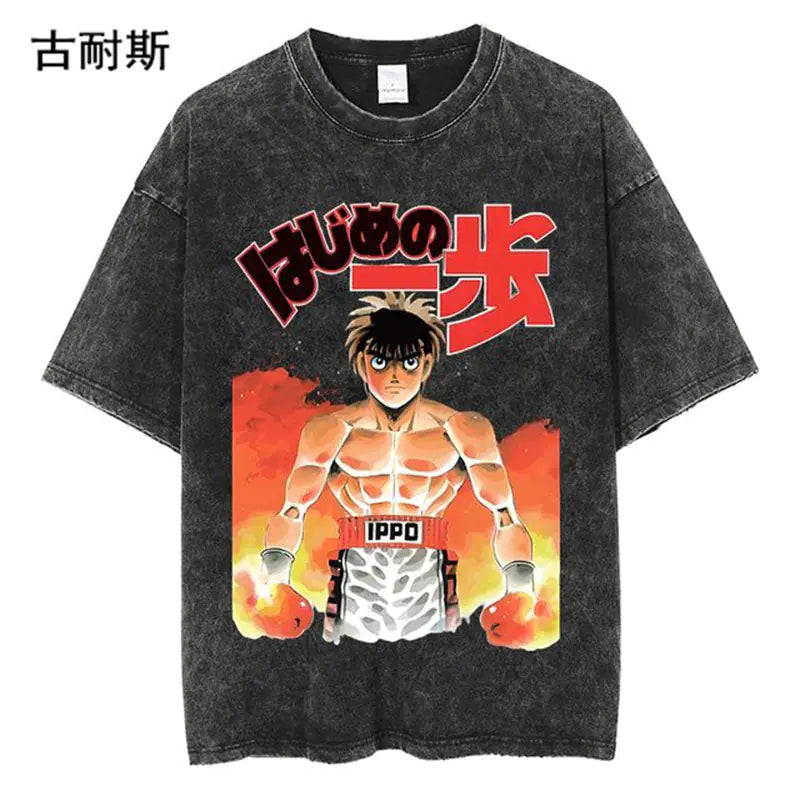 Vintage Loose-Fit Short Sleeve T-Shirt for Men