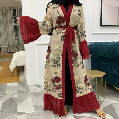 Embroidered Patchwork Cardigan