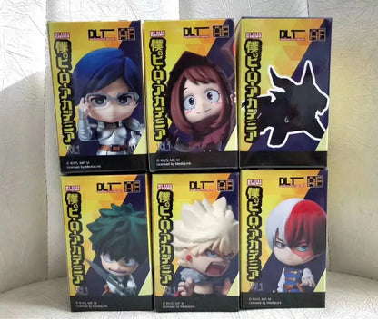 6pcs/set My Hero Academia Midoriya Izuku Bakugou Katsuki Bok Todoroki Shoto Anime Figurine Model Collection