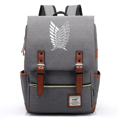 Attack on Titan Anime Backpack for Students, Unisex