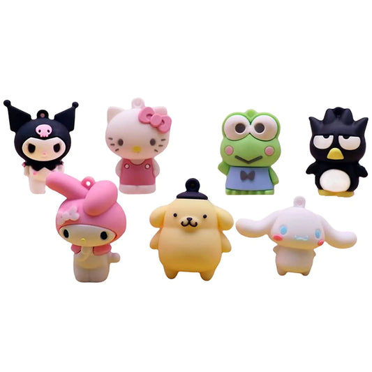 Gonii 7Pcs Cute Anime Cake Topper Set Kawaii Anime FigureAnime Theme Party Decoration SuppliesGift for Anime Fans or Friends
