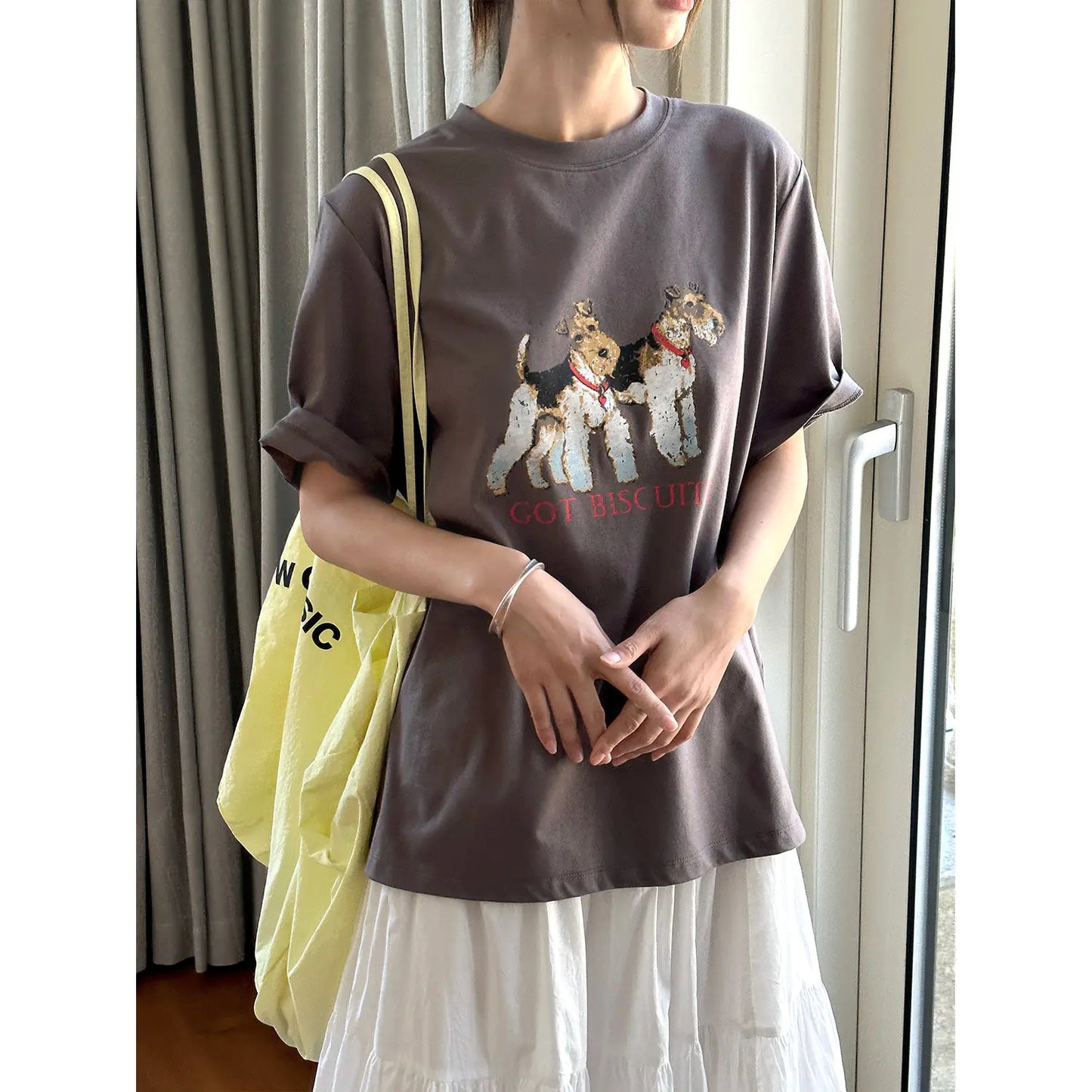 Cartoon Short Sleeve T-Shirt for Students, Unisex