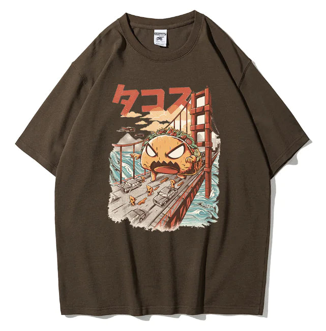 Men's Short Sleeve T-Shirt - Hip Hop Cartoon Design