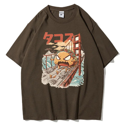 Men's Short Sleeve T-Shirt - Hip Hop Cartoon Design