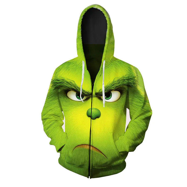 Christmas Grinch 3D Printed Hoodie