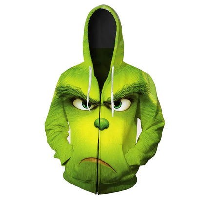 Christmas Grinch 3D Printed Hoodie