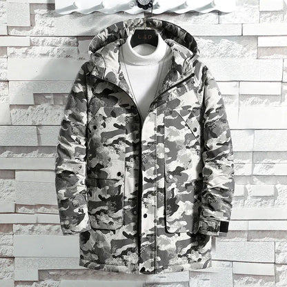 Men's Camouflage Hooded Warm Jacket for Fall/Winter