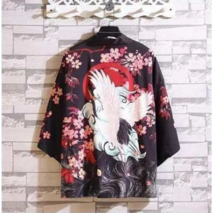 Japanese Style Three-Quarter Sleeve Kimono Jacket