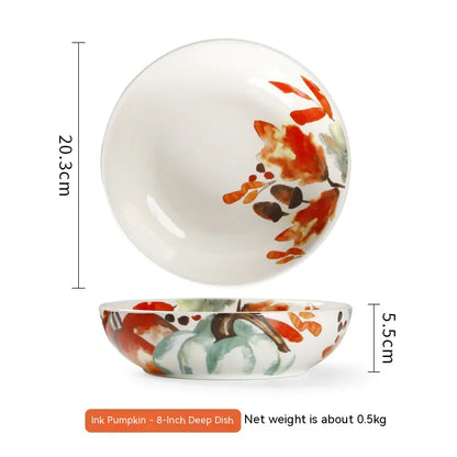 Pastoral Style Ceramic Rice Bowl for Tableware