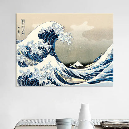 Kanagawa Wave Ukiyo-e Wall Art for Living Room