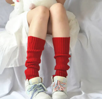 Japanese Solid Color Bunching Socks