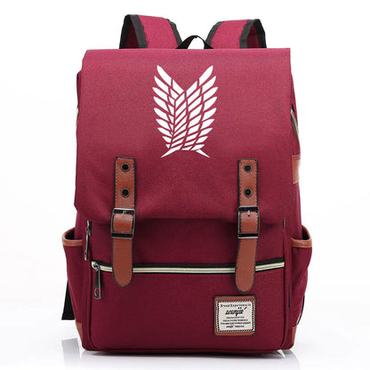 Attack on Titan Anime Backpack for Students, Unisex