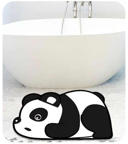 Cartoon Panda Non-slip Bath Mat and Floor Rug