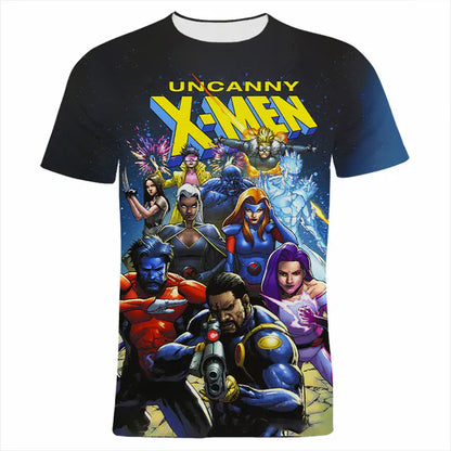 X-Men 3D Printed Elastic Polyester Men's T-Shirt