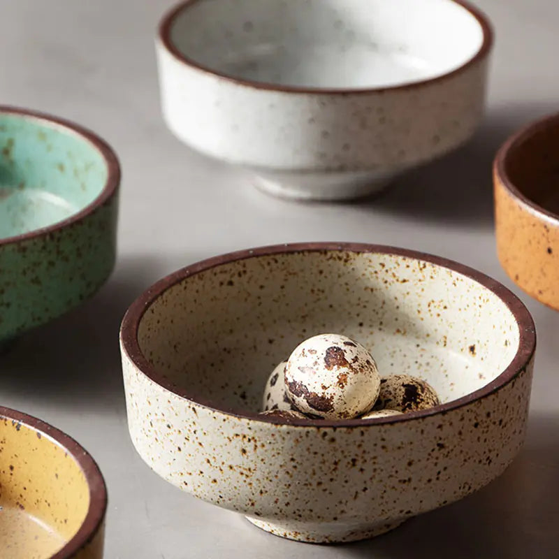 Japanese Style Creative Retro Rough Pottery Rice Bowl