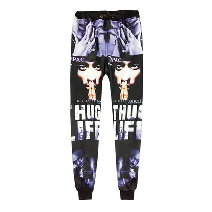 Emoji Sweatpants & Hoodie, 2Pac Hip Hop Joggers