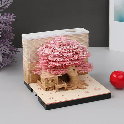 3D Paper Carving Tree House & Castle Calendar