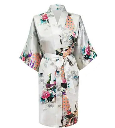 Plus Size Dark Green Wedding Dress & Kimono Robe