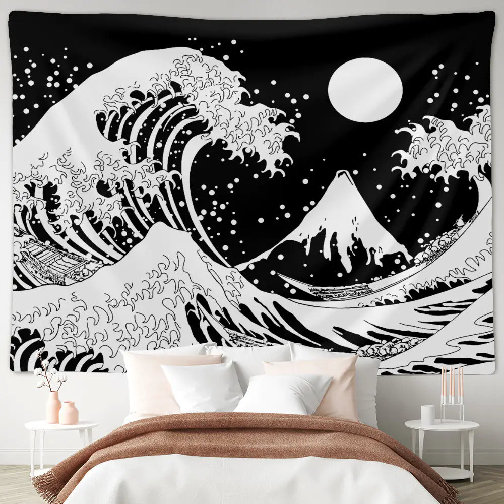 Ukiyo-e Wave Tapestry for Home Decoration Wall Art