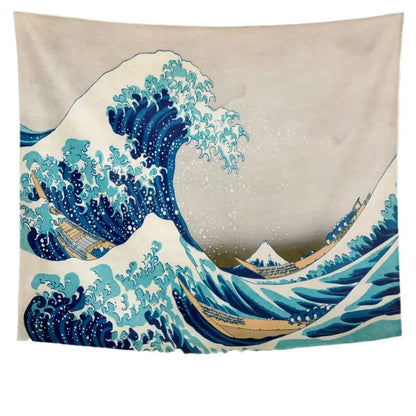 Ukiyo-e Wave Tapestry for Home Decoration Wall Art
