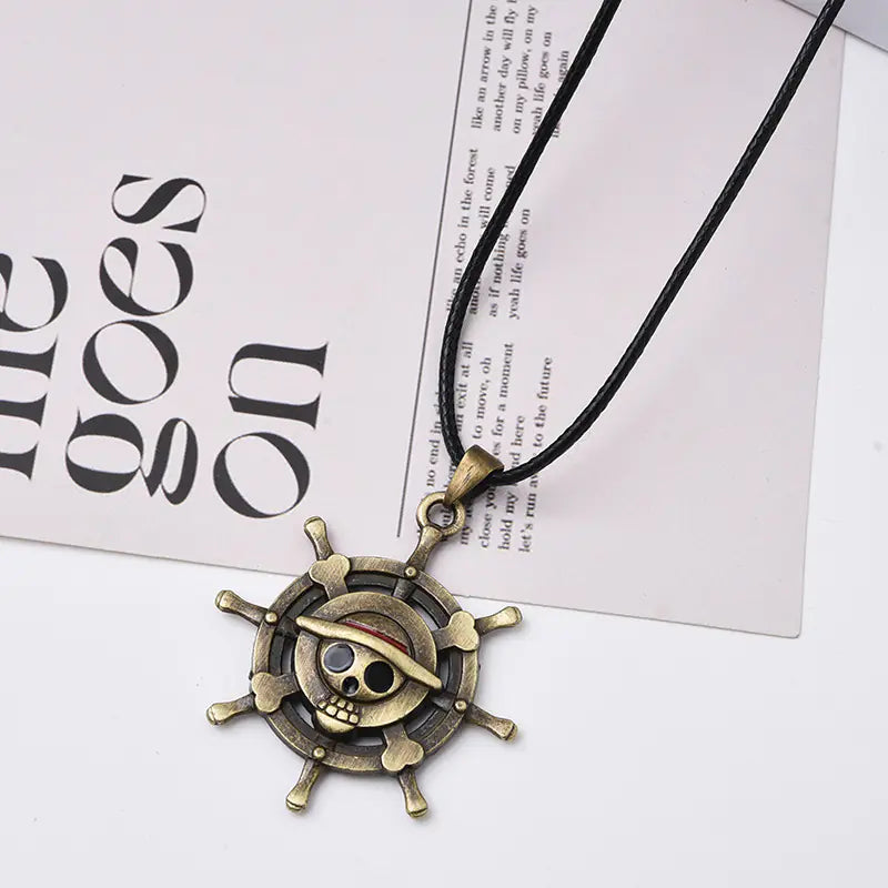 One Piece Luffy Straw Hat Pendant Necklace