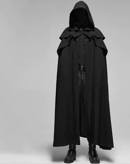 Samurai Wizard Hooded Cape Cloak Costume