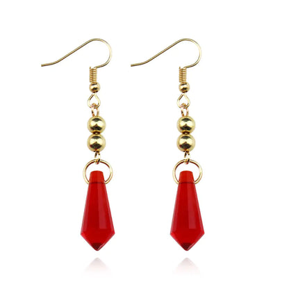 Anime Crystal Dangle Earrings for Cosplay Fashion