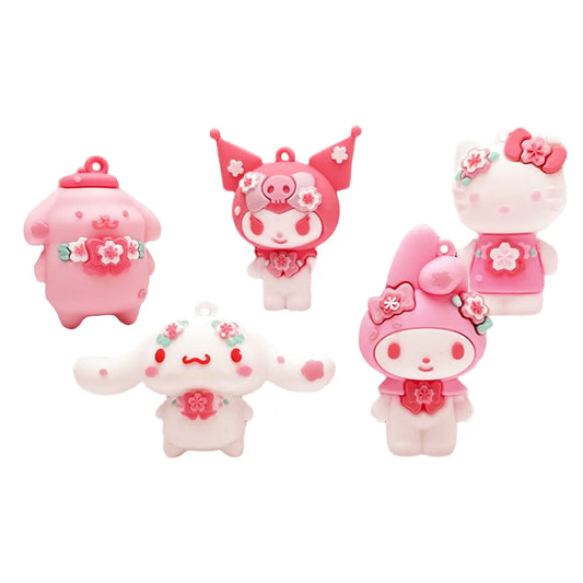 5Pcs Cute Anime Figurines Kawaii Anime Cake Topper SetBirthday Party Decoration SuppliesGift for Anime Fans or Friends (S-5pcs)
