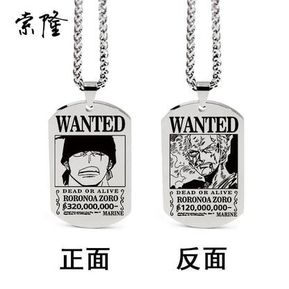 One Piece Inspired Necklace Pendant with Keychain