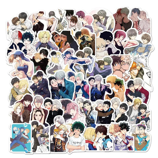 BL Anime Stickers[50pcs] Anime Stuff Vinyl Sticker for Hydro Flask Water Bottles Laptop Phone Car Skateboard Travel Suitcase Durable