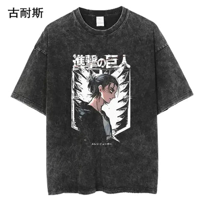 Vintage Loose-Fit Short Sleeve T-Shirt for Men