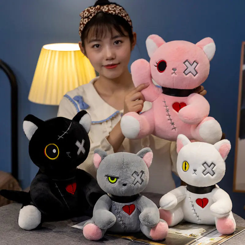 Dark Emotion Cat Plush Toy - Anime Cartoon Figure