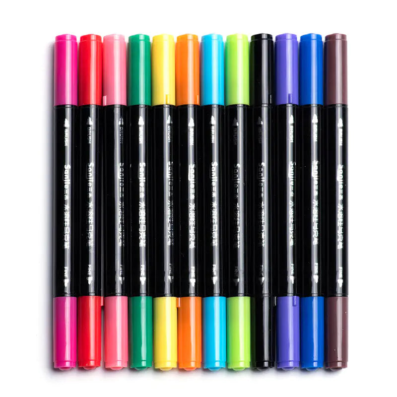 Dual-Head Watercolor Markers for Art and Doodling