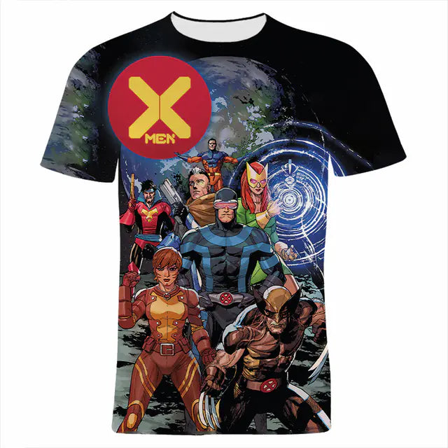 X-Men 3D Printed Elastic Polyester Men's T-Shirt